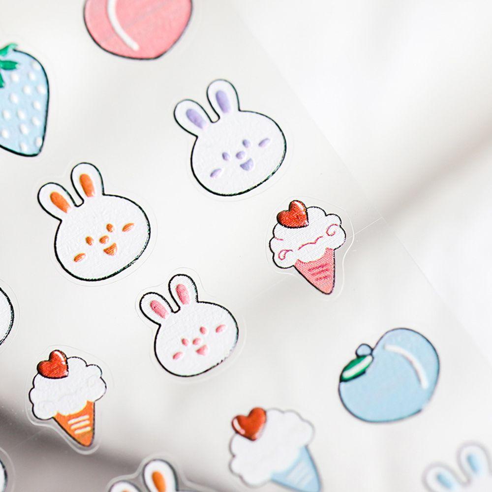USNOW Miếng Dán Trang Trí Móng Tay Siêu Mỏng Họa Tiết Gấu / Thỏ / Dâu Tây Dễ Thương