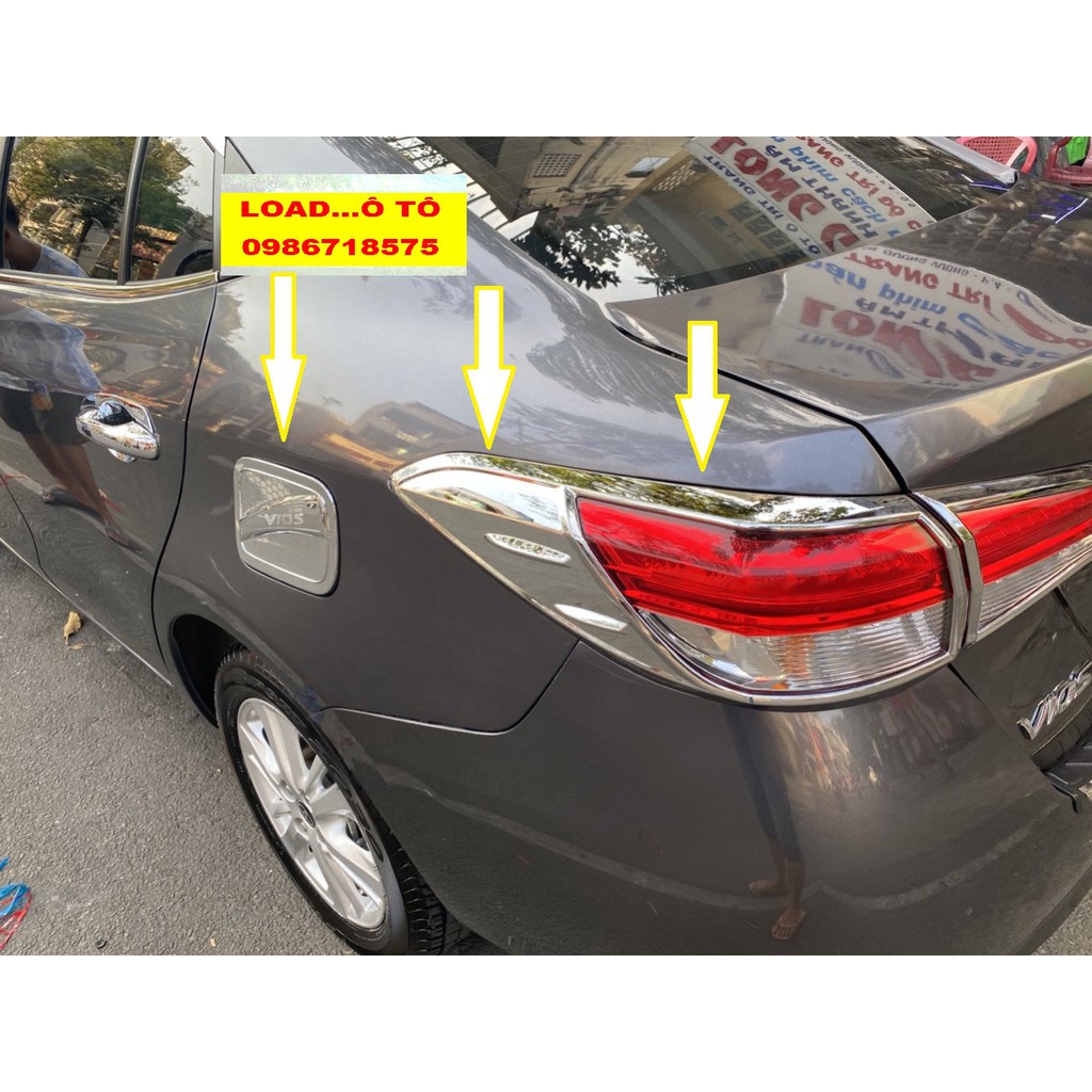 ốp viền đèn hậu Vios 2022-2019 Nhựa ABS Mạ Crom Sáng Bóng Cao Cấp