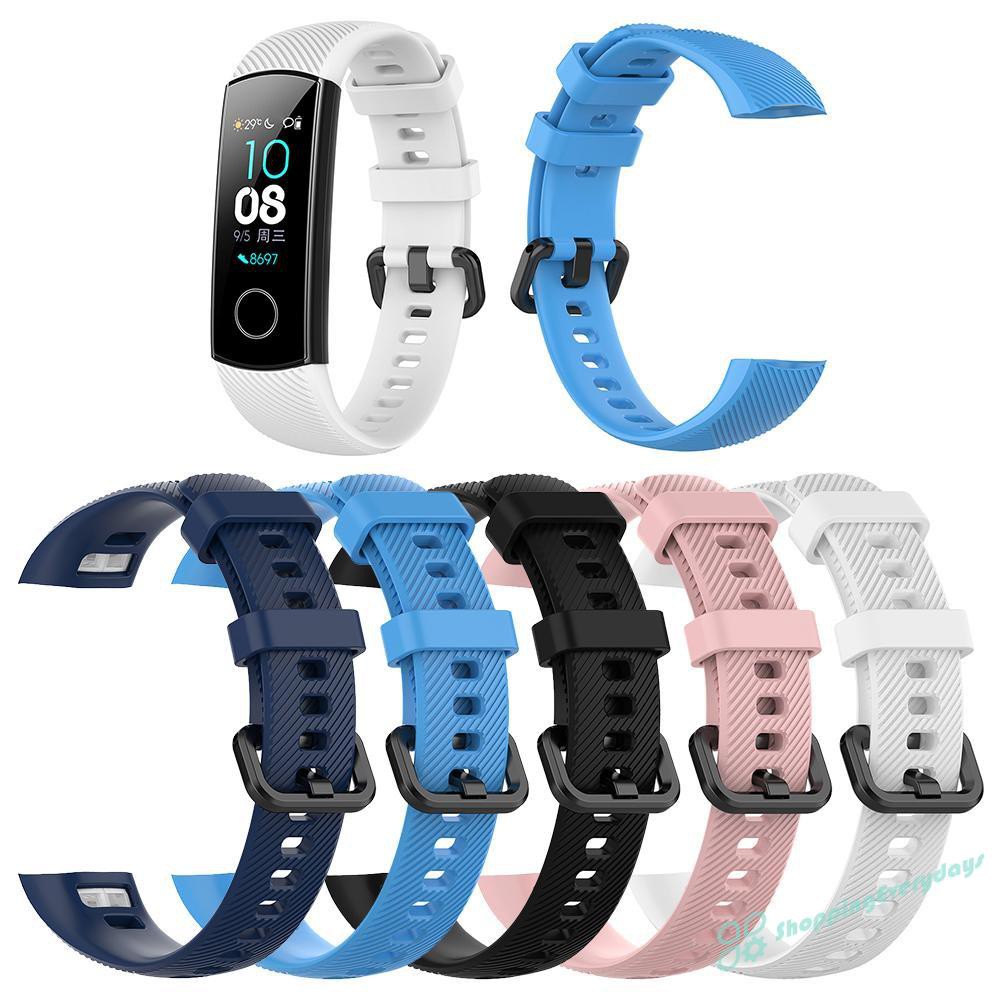 Dây đeo silicone có chốt kim loại cho Huawei Honor Band 5/4