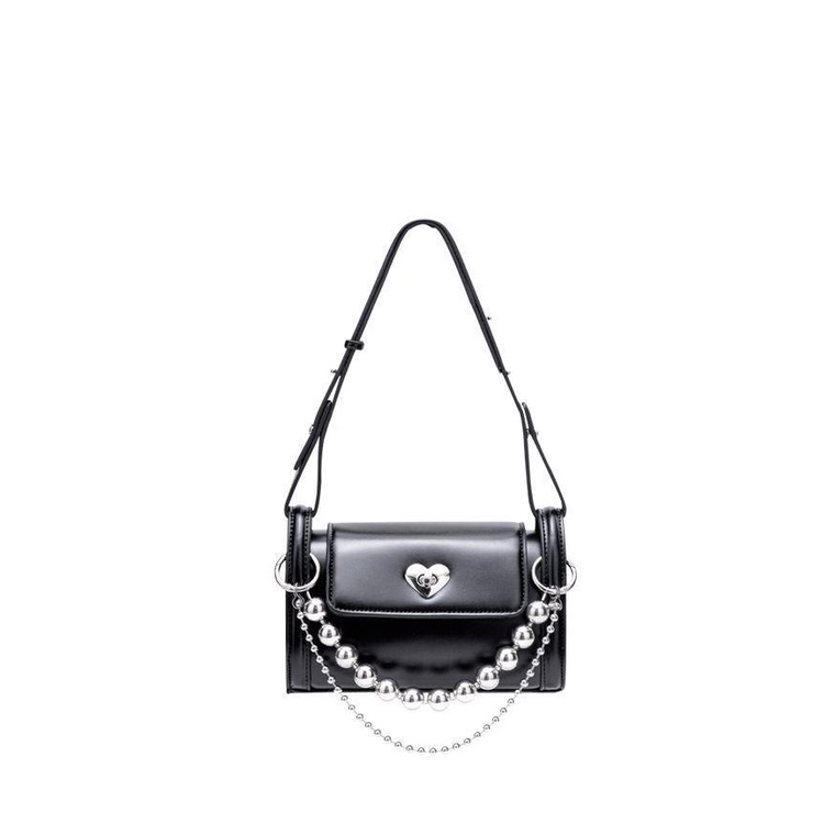 Túi xách AHA official thiết kế với dây xích kim loại khóa hình trái tim phong cách Âu Mỹ cho nữ