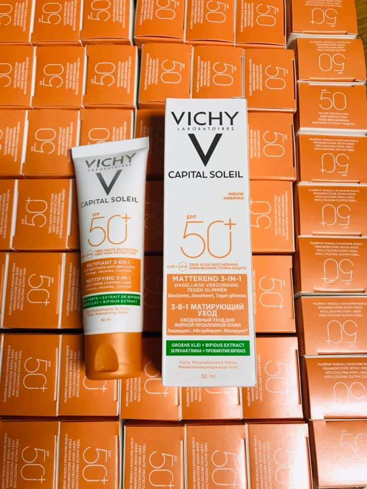 Kem chống nắng Vichy Capital Soleil 3in1 SPF50+ 50ml