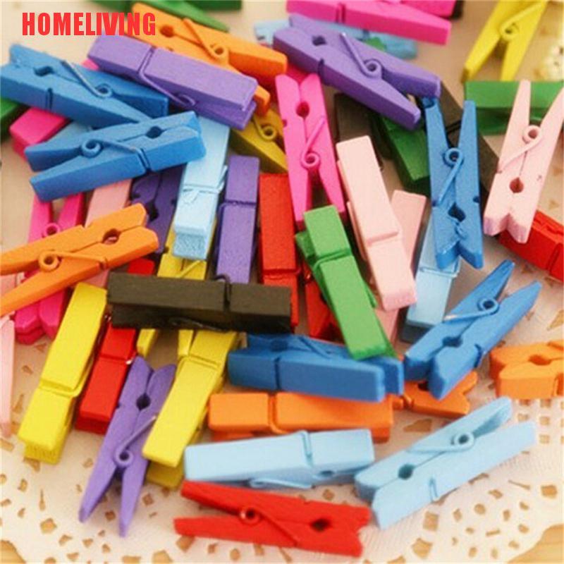 [HOMELIVING] Set 50 Kẹp Gỗ Tự Nhiên Mini Kẹp Ảnh / Giấy / Quần Áo Thủ Công Bán Chạy