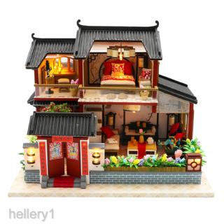 Bộ đồ chơi lắp ráp ngôi nhà búp bê bằng gỗ 1/24 DIY