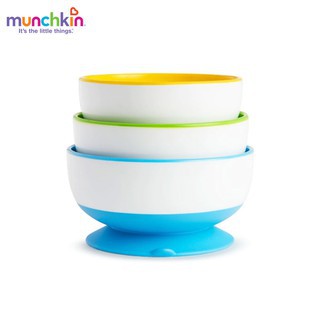 Bộ 3 bát ăn chống đổ munchkin 49003