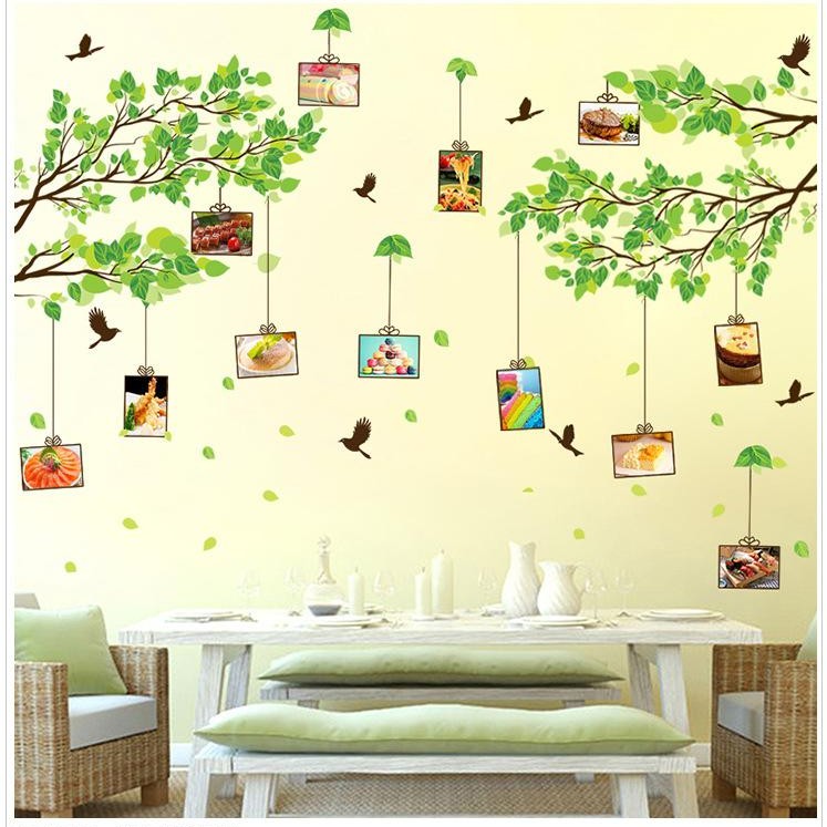 TRANH DECAL DÁN TƯỜNG DECOR PHÒNG NGỦ PHÒNG KHÁCH ,SPA CÂY XANH  CHO BÉ - TRANG TRÍ THEO PHONG CÁCH 3D HÀN QUỐC-SIZE LỚN