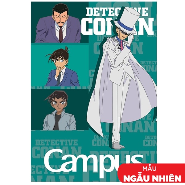 Vở Conan Kaitou Kid - B5 4 Ly Ngang 200 Trang ĐL 70g/m2 - Campus NB-BCKK200 (Mẫu Màu Giao Ngẫu Nhiên)