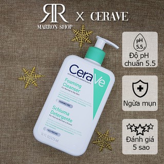 [Hàng Pháp] Sữa rửa mặt Cerave Foaming Facial Cleanser 473ml
