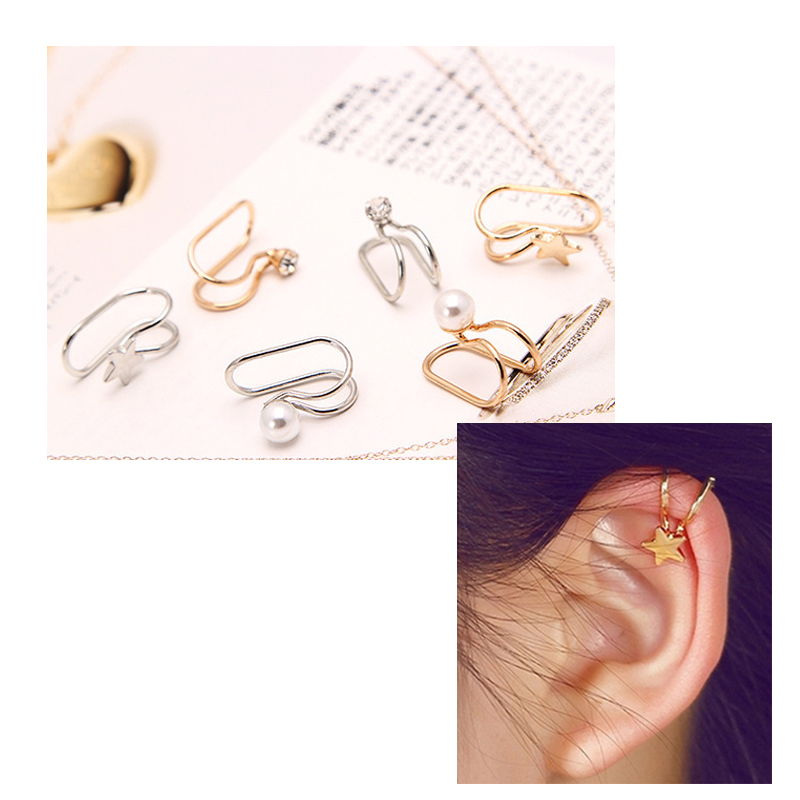 Đôi bông tai AY hình ngôi sao đính đá thời trang cho nữ