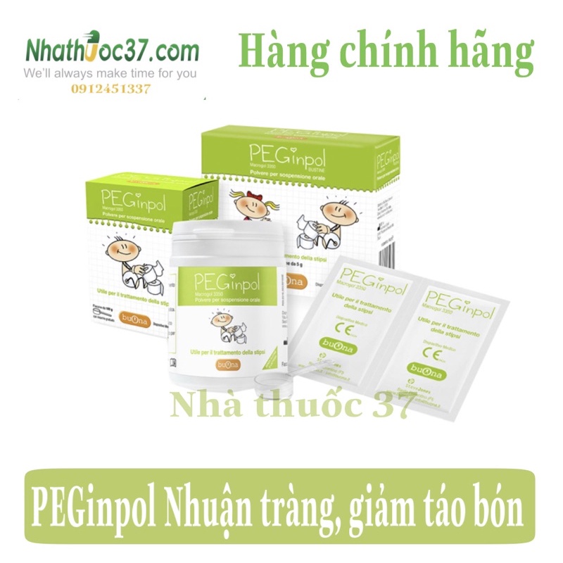 PEGinpol Buona Macrogol 3350 nhuận tràng, hỗ trợ táo bón cho trẻ em