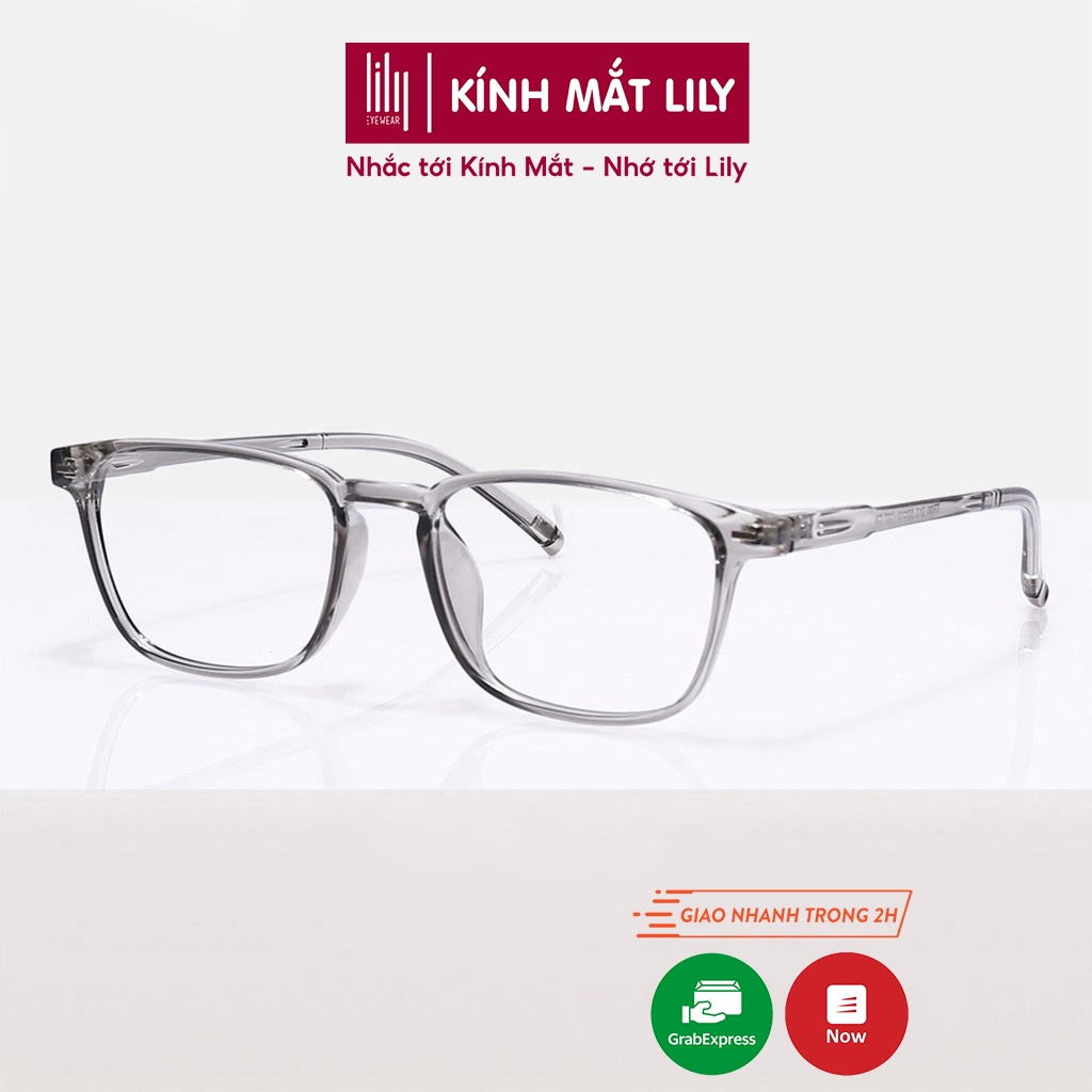  Gọng kính cận vuông nam nữ Lilyeyewear chất liệu nhựa dẻo phụ kiện thời trang 213