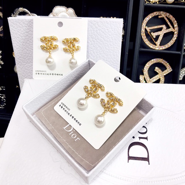 Khuyên tai nữ nhiều kiểu mẫu mã đính đá ngọc lấp lánh hàng cao cấp giá rẻ