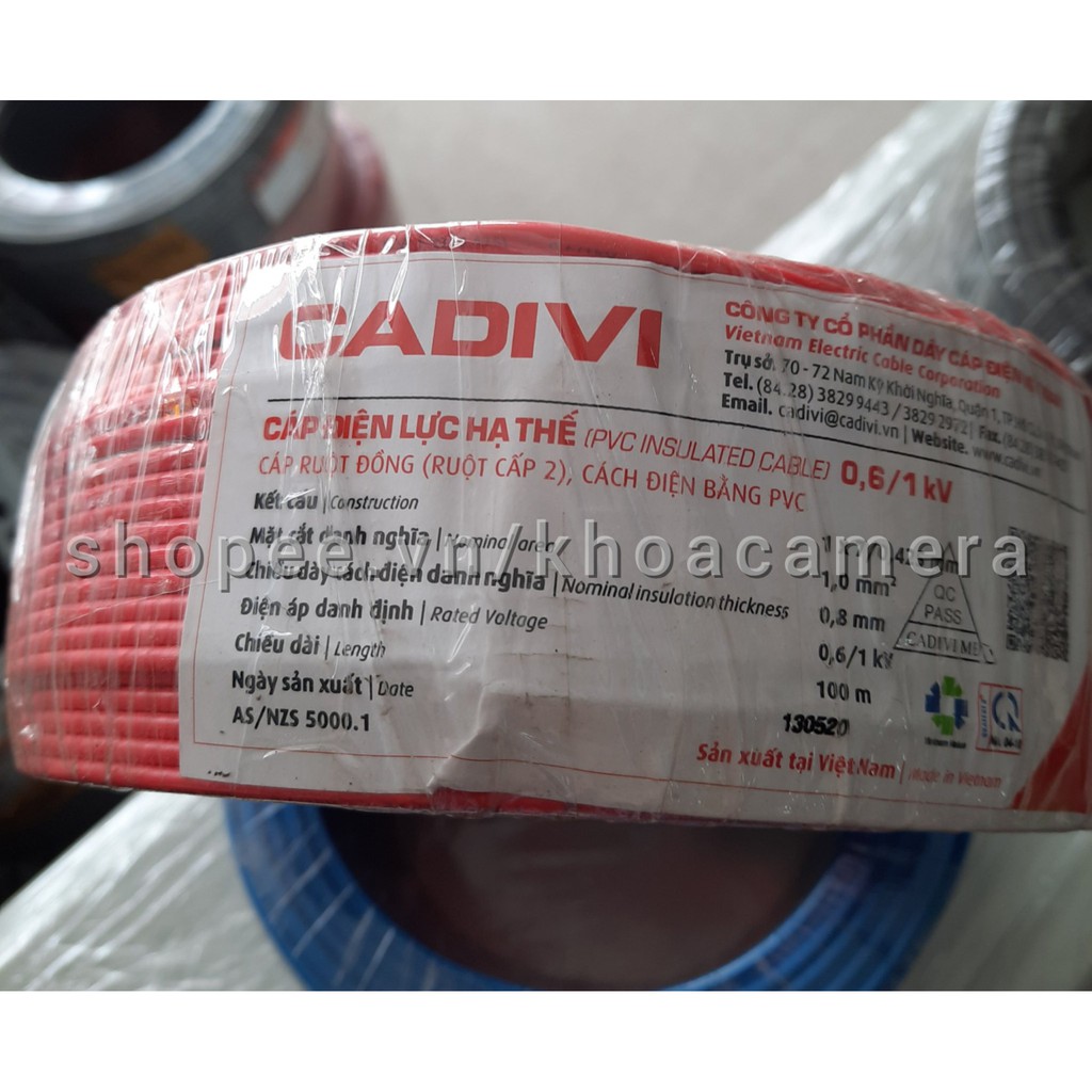 Dây cáp điện Cadivi CV 1 0.6/1kV