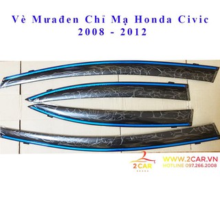 Vè che mưa Honda Civic 2008 - 2020 chỉ mạ crom cao cấp