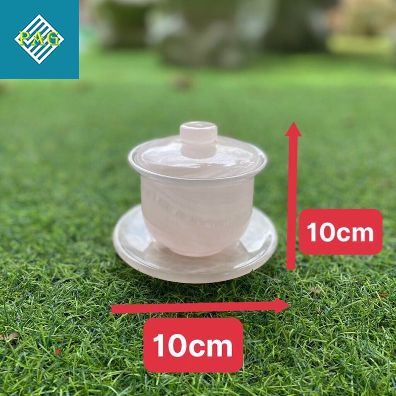 Chén Ngọc Onyx Marble, Chén Uống Trà - Vật Phẩm Phong Thuỷ Trang Trí, Làm Quà Tặng