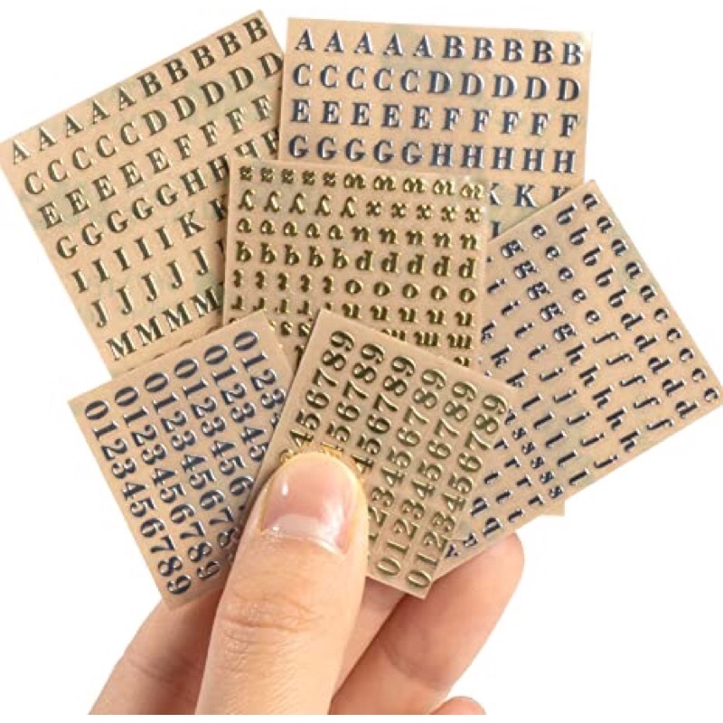 Sticker chữ cái Alphabet mini trang trí resin