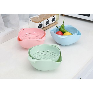Rổ rửa rau củ quả, vo gạo, ngũ cốc, xoay 360 độ, đa năng, tiện dụng, thông minh cho nhà bếp, vật liệu nhựa PP chắc chắn