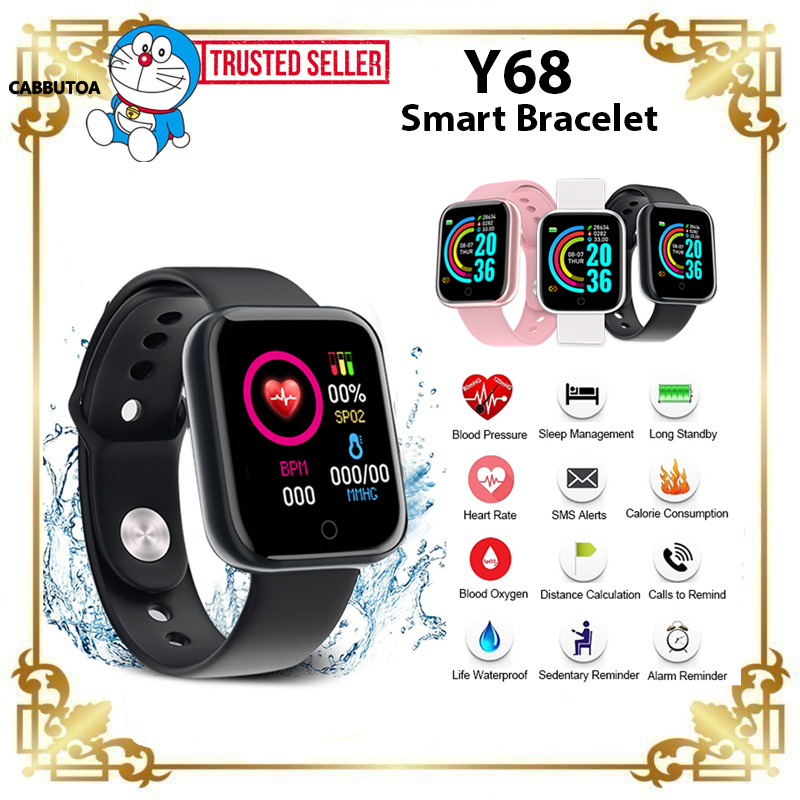 Đồng Hồ Thông Minh Jom Panas Y68 Theo Dõi Sức Khỏe Cho Nam Và Nữ