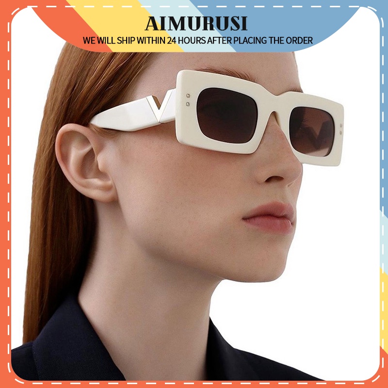 (AIMURUSI) COD Kính Mát Gọng Vuông Nhỏ Chống Tia Uv400 Thời Trang Mùa Hè Cho Nam Nữ
