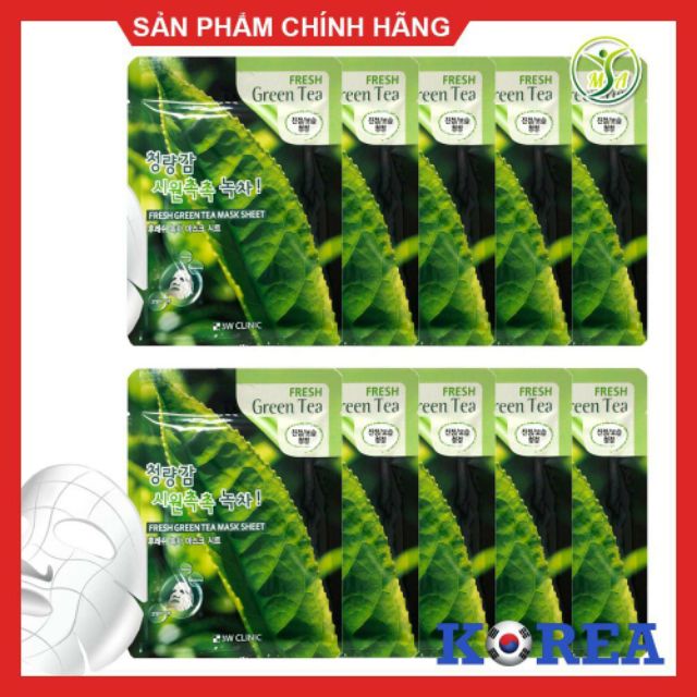 MẶT NẠ TRÀ XANH 3W CLINIC [CHÍNH HÃNG]