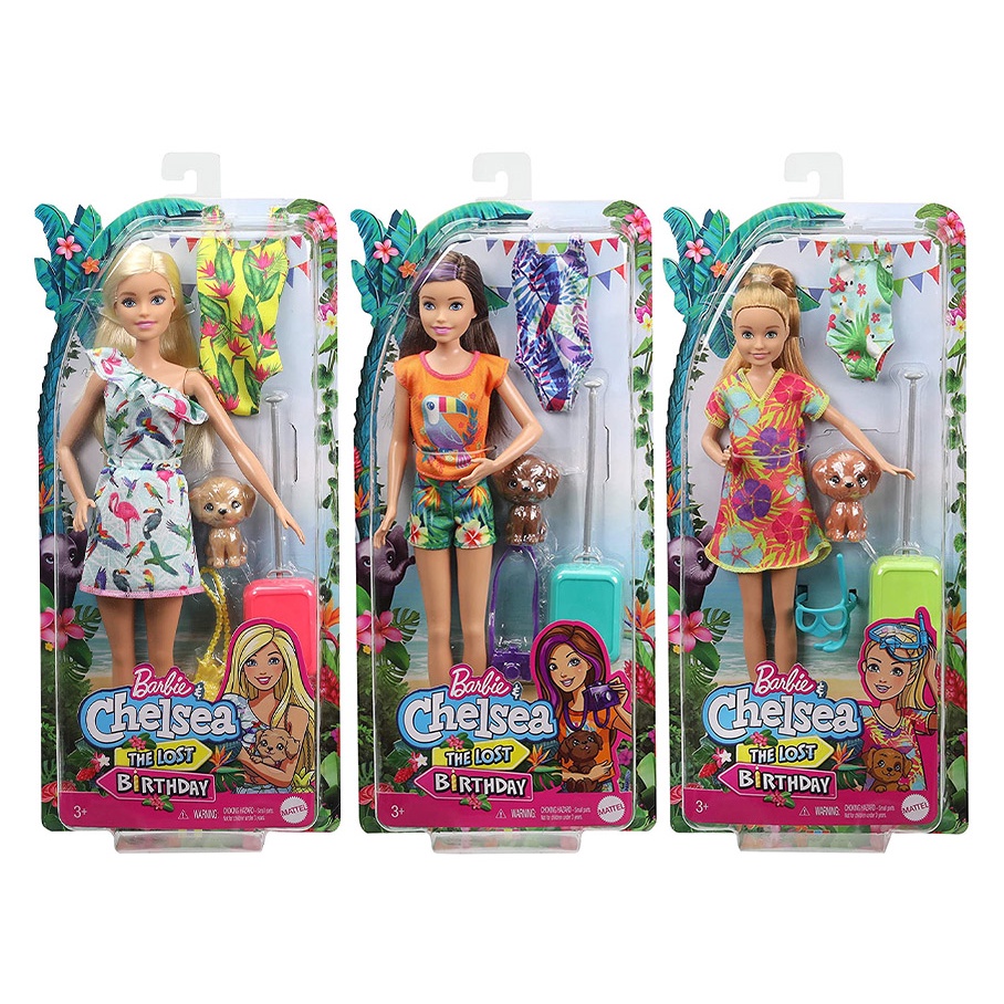 Búp Bê Barbie Skipper và Stacie Trong Phim Barbie and Chelsea The Lost Birthday Nhiều Mẫu