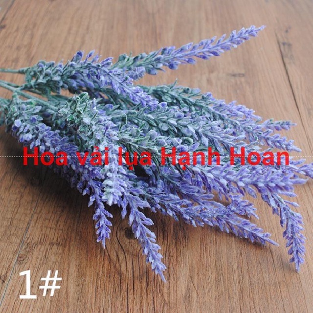 Chùm hoa lavender / oải hương phủ phấn - Hoa giả