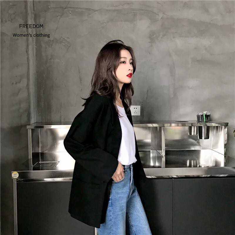 FREEDOM  Áo khoác rộng màu trơn thời trang | BigBuy360 - bigbuy360.vn