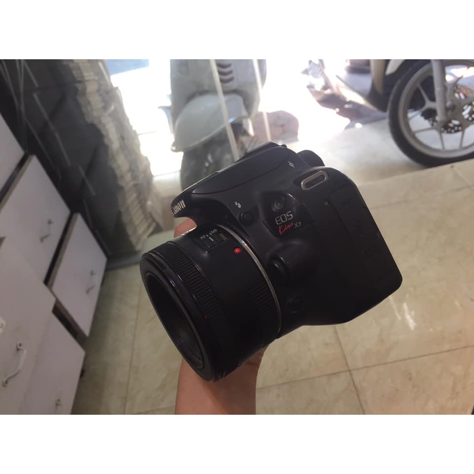 Máy ảnh canon kis x7 (100D) kèm kit 50f1.8Stm