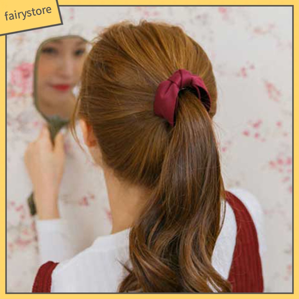 Kẹp Tóc Hình Nơ Lớn Màu Trơn Thời Trang Cho Nữ