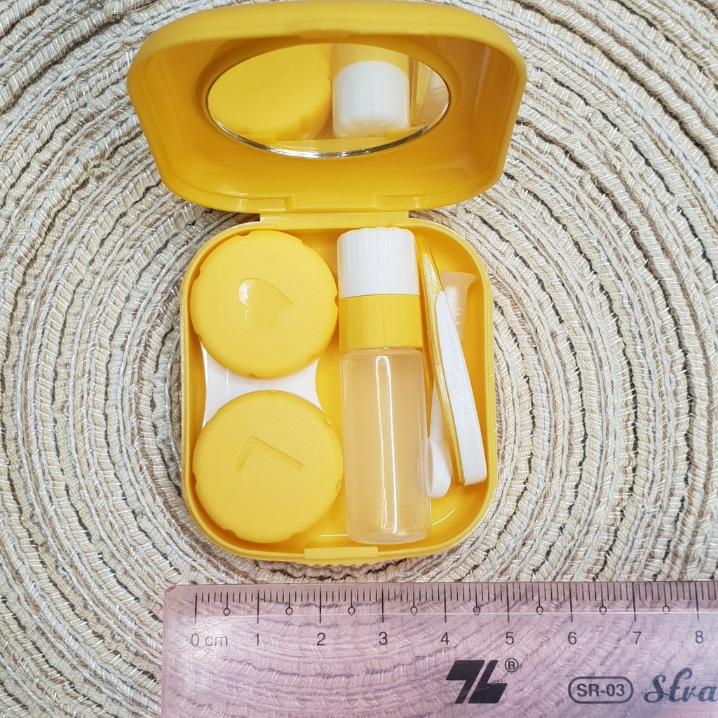 Set MINI khay đựng + dụng cụ đeo kính áp tròng giá rẻ Trái cây nhiệt đới, Ann 365 lens