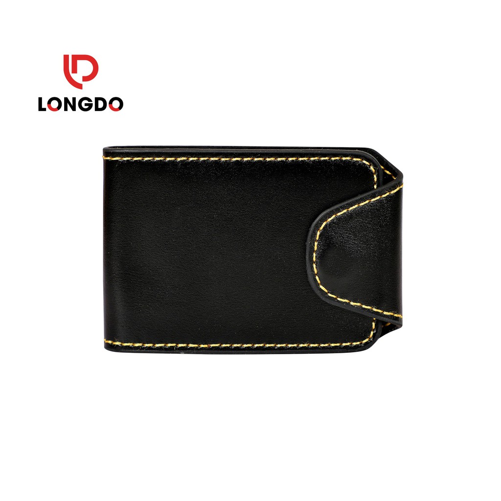 Ví sen 5 - Ví mini màu đen - Cam kết 100% da bò thật nhập khẩu - Bảo hành 5 năm - Thương hiệu uy tín Longdo Leather