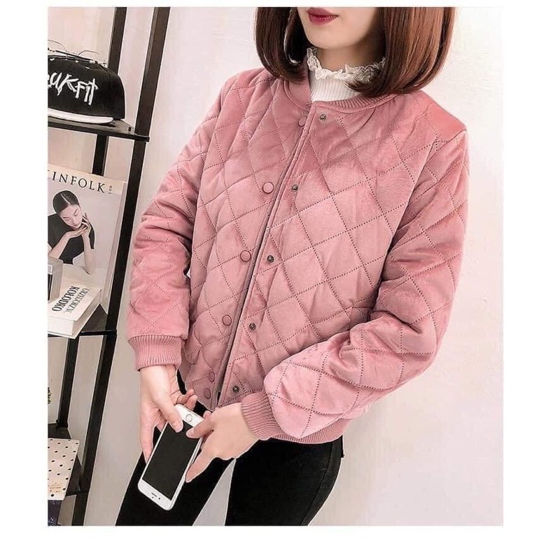 Áo Bomber Nhung Cao Cấp