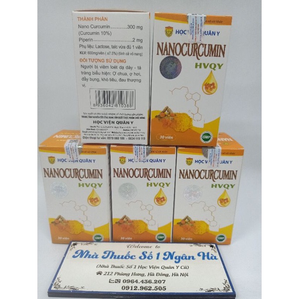 Viên Uống Nano Curcumin - Học Viện Quân Y - Hộp 30 Viên