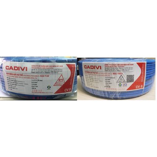 10m dây điện đơn Cadivi 6.0 8.0