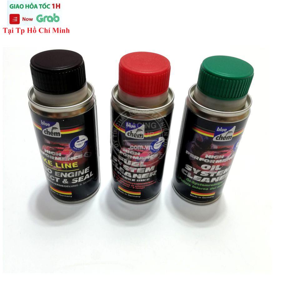Combo 3 Chai BLUECHEM Súc động cơ, vệ sinh hệ thống xăng và Nano Bảo Vệ Động Cơ