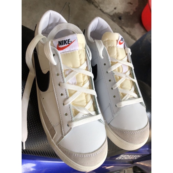 Giày Sneaker Nike Blazer Đen Trắng Cổ Thấp Nam Nữ, Giày Thể Thao Nike Blazer low 77 Vintage White Black Full Bill Box