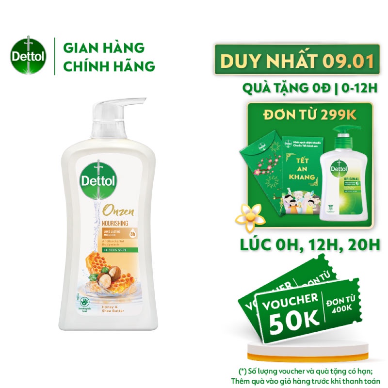 Sữa tắm Dettol kháng khuẩn dưỡng thể - Chai 950g