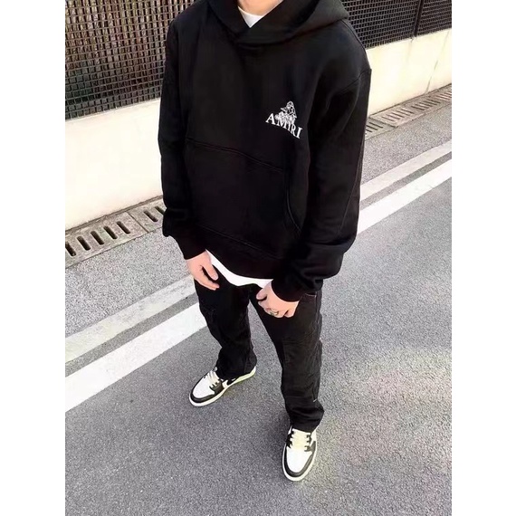 Amiri Áo Hoodie Dáng Rộng In Hình Thiên Thần Thần Cupid Đường Phố Mỹ Cao Cấp Dành Cho Nam Nữ