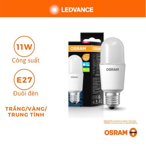 BÓNG ĐÈN LED STICK OSRAM 11W ĐUÔI E27 (Chính hãng)