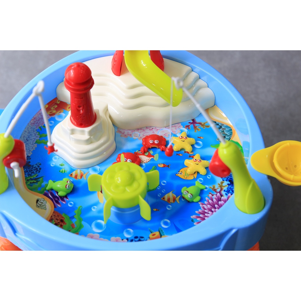 Đồ chơi câu cá cho bé có đèn nhạc Toys House 889-DUC2021 Phát triển vận động tinh và tư duy xã hội - Hàng khuyến mãi