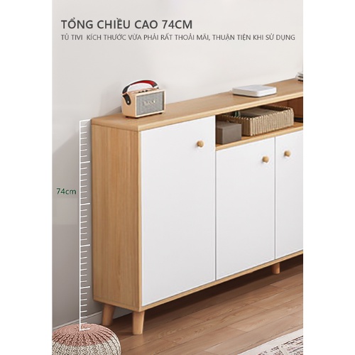 Tủ kệ tivi 4 ngăn phòng khách, Tủ để đồ đa năng IGA - GP219
