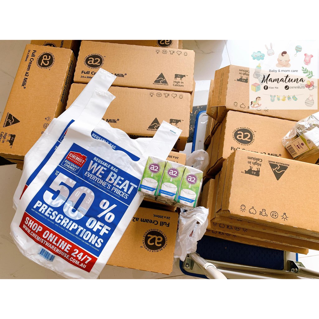 Sữa tươi A2 fullcream 200ml lốc 6 hộp