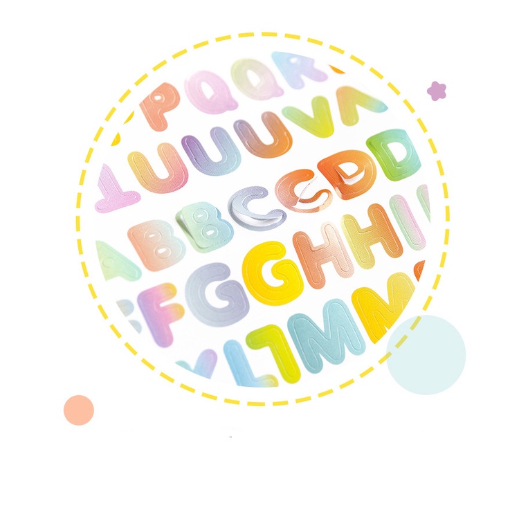 Sticker BẢNG CHỮ CÁI & SỐ - GALAXY PALETTE series