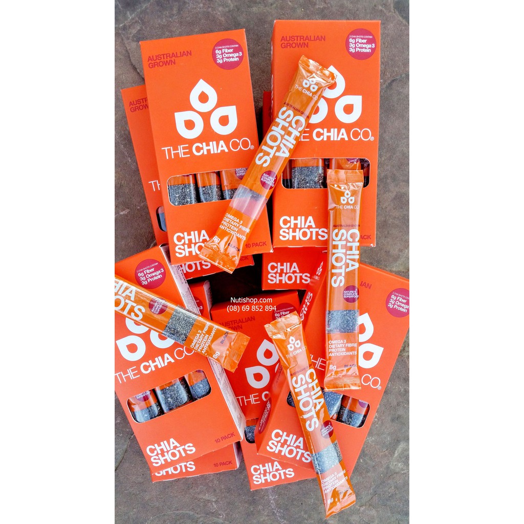 Hạt chia úc the chia co shots trắng và đen 8g x10 gói | BigBuy360 - bigbuy360.vn