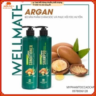 ✅ Hàng_Chính_Hãng_100%✅Combo Dầu Gội Xả Phục Hồi Dành Cho Tóc Hư Tổn Nặng Wellmate 500mlx2