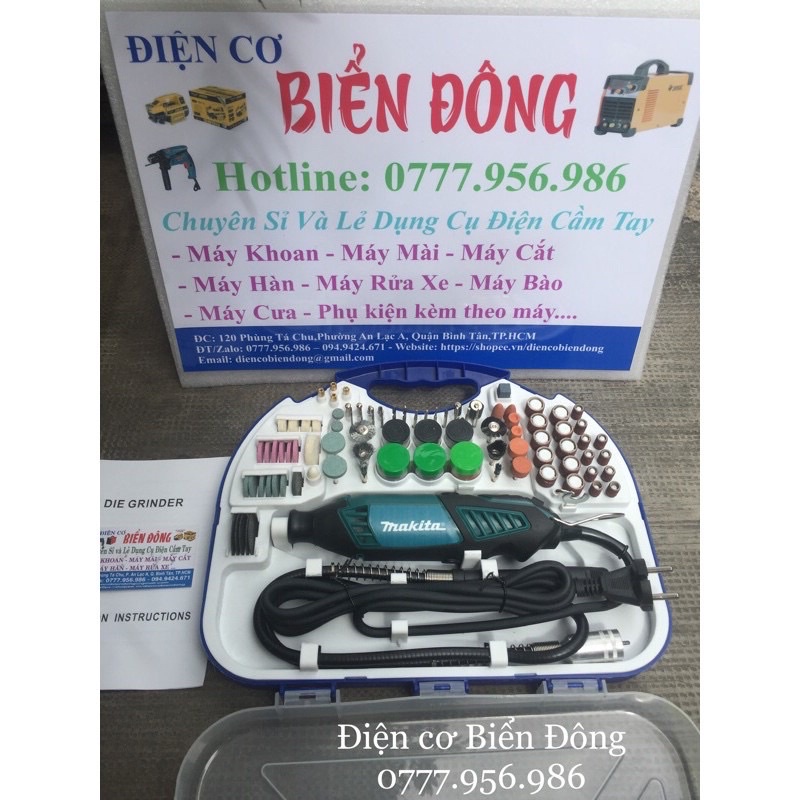 Máy mài khuôn khắc mỹ nghệ MAKITA-JQ3100A 100 món chuyên dùng để mài,chà nhám, đánh bóng, điêu khắc hay cắt các vật liệu