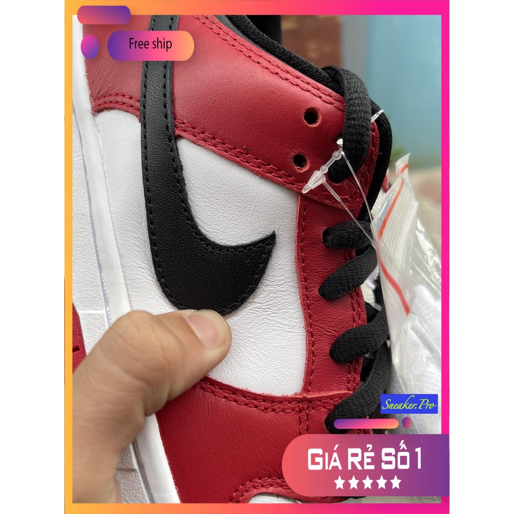 Giày thể thao Jordan SB Dunk Low Pro đỏ gót đen siêu đẹp, mẫu mới nhất hot hit dành cho nam
