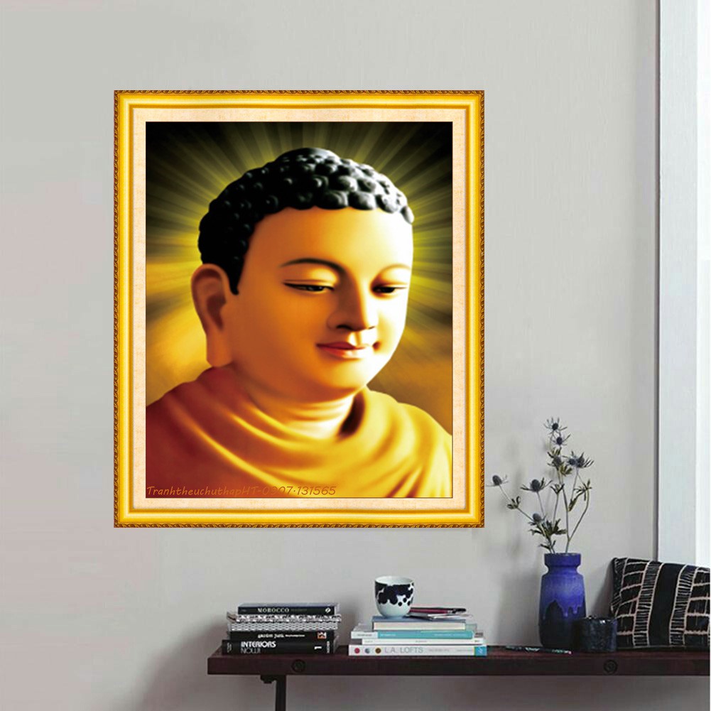 Tranh thêu chữ thập Phật LV3295 - tự thêu