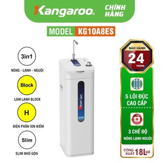 Máy lọc nước Slim ion kiềm Hydrogen tích hợp nóng, lạnh sử dụng Block KG10A8ES