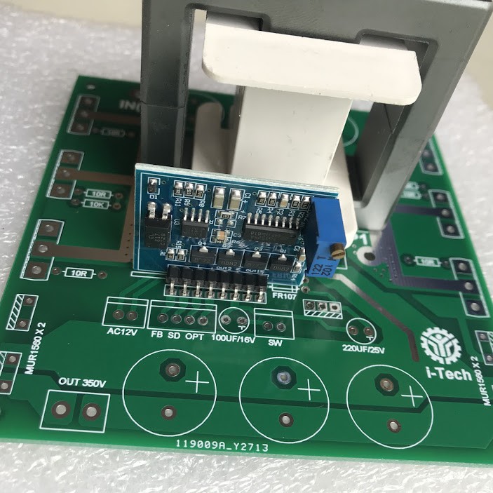 DIY bo mạch kích điện DC-DC công suất lớn EE55A _ PCB trắng