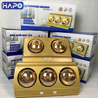 Đèn Sưởi Nhà Tắm Hapo 2 Và 3 Bóng Chống Giật Chống Đột Quỵ, Đèn Sưởi Ấm Chống Lóa Mắt
